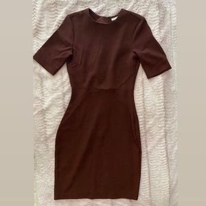 H&M Keyhole Back Burgundy Dress, Size 4